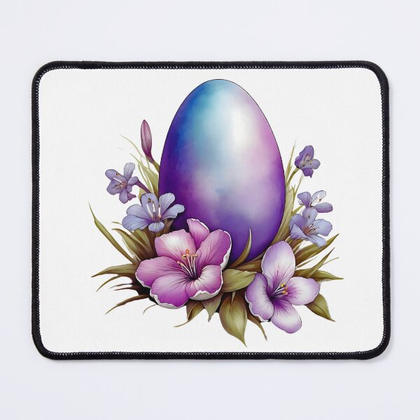 Item preview, The decorated blue egg with flowers designed and sold by SeaSoulArt.