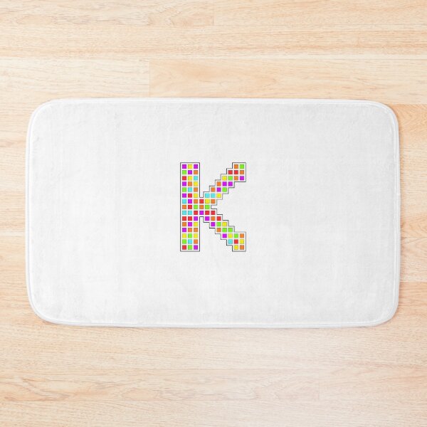 Item preview, Uppercase K - Rainbow Pixel Block Character designed and sold by PixelGlyphs.