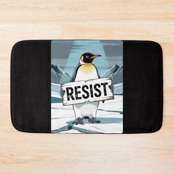 Item preview, Penguins Protest Against Tariffs Funny Penguin Tariff designed and sold by ThePixelAlchemy.
