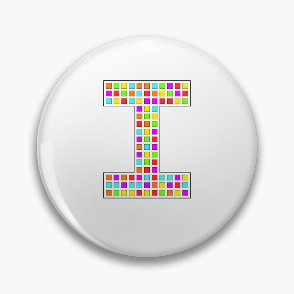 Item preview, Uppercase I - Rainbow Pixel Block Character designed and sold by PixelGlyphs.