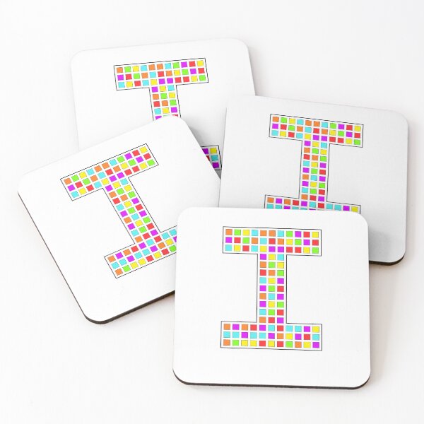 Item preview, Uppercase I - Rainbow Pixel Block Character designed and sold by PixelGlyphs.