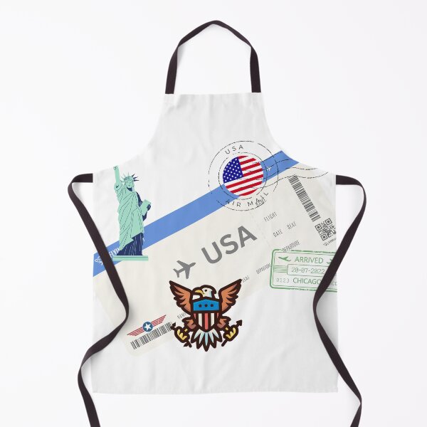 Item preview, USA airline ticket | America travel illustration designed and sold by Alasha94.