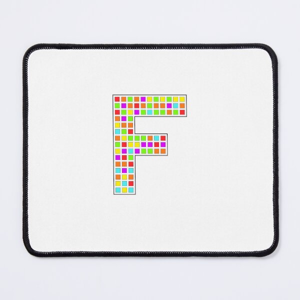 Item preview, Uppercase F - Rainbow Pixel Block Character designed and sold by PixelGlyphs.