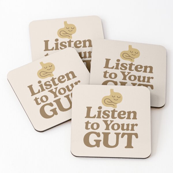 Item preview, Listen to Your Gut – Literal Wisdom in Retro Style designed and sold by CozyLab.