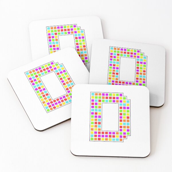 Item preview, Uppercase D - Rainbow Pixel Block Character designed and sold by PixelGlyphs.