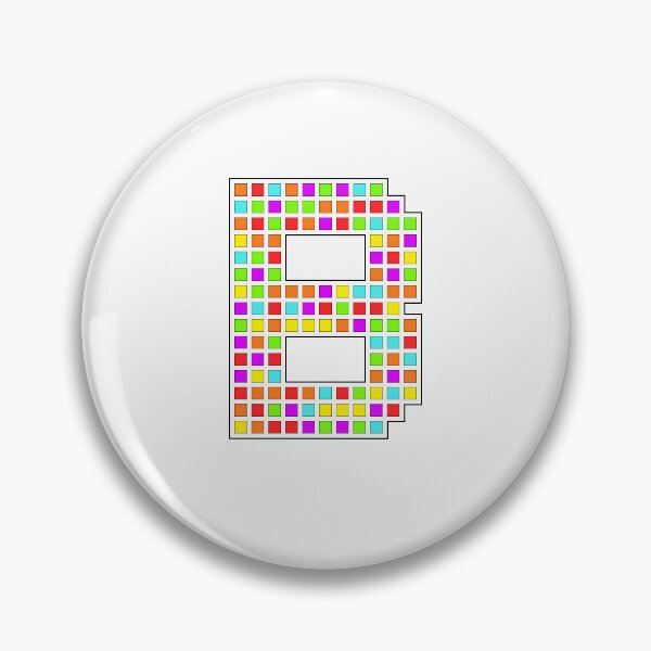Item preview, Uppercase B - Rainbow Pixel Block Character designed and sold by PixelGlyphs.