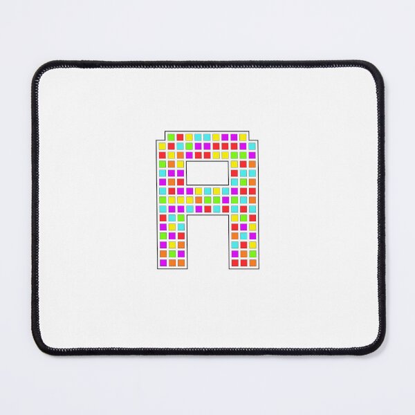 Item preview, Uppercase A - Rainbow Pixel Block Character designed and sold by PixelGlyphs.
