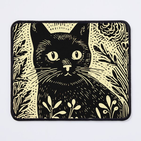 Item preview, Cat linocut designed and sold by Hiro-print.