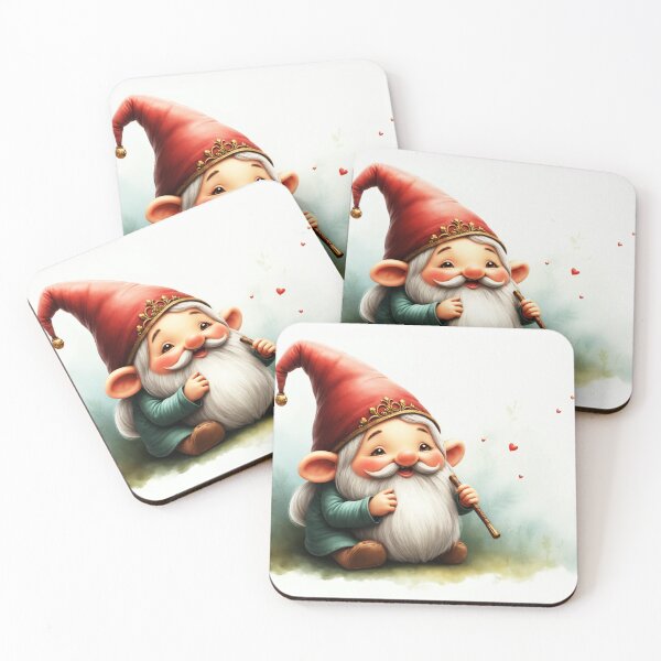 Item preview, Dreamy spring gnome with flute and heart designed and sold by Connys Colorful World.