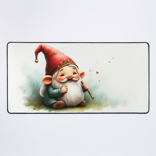 Item preview, Dreamy spring gnome with flute and heart designed and sold by Connys Colorful World.