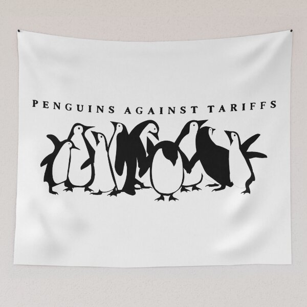 Item preview, Penguins Against Tariffs Shirt, Funny Anti Trump Tshirt, Resist Tariffs designed and sold by HenikaPonko.