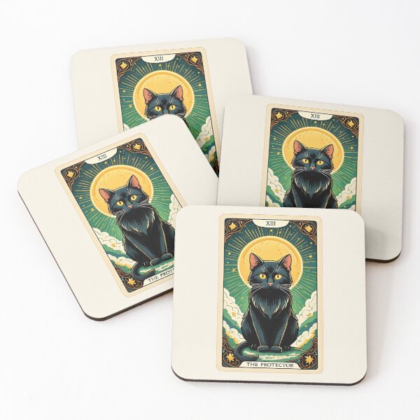Item preview, Mystic Tarot Cat Horoscope  – The Protector Major Arcana Card Design designed and sold by HalloweenGift.