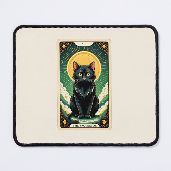 Item preview, Mystic Tarot Cat Horoscope – The Protector Major Arcana Card Design designed and sold by HalloweenGift.