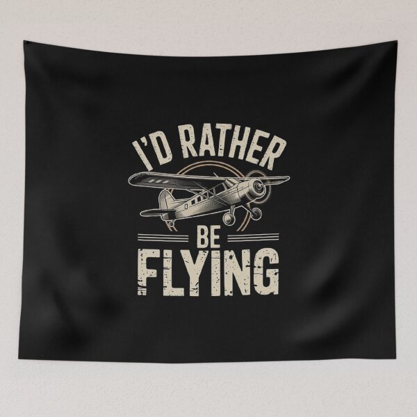 Item preview, I’d Rather Be Flying | Vintage Airplane Pilot Quote for Aviation Lovers designed and sold by love3617.