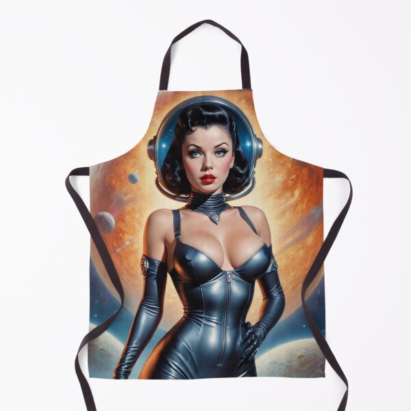 Item preview, Retro Alien Pin Up Astronaut designed and sold by MissSaylor.
