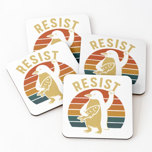 Item preview, Penguin Resist Penguins Protest Against Tariffs Tee designed and sold by funnyshop222.