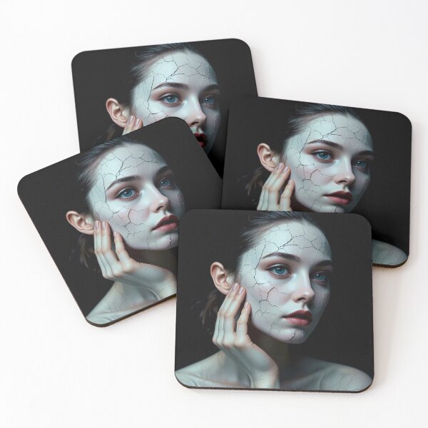 Item preview, Cracks Beneath the Surface – Porcelain Girl designed and sold by Pickmash.