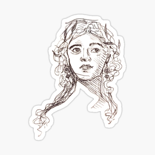 Item preview, Woman of Tiles (Sketch) designed and sold by shopartsyraes.