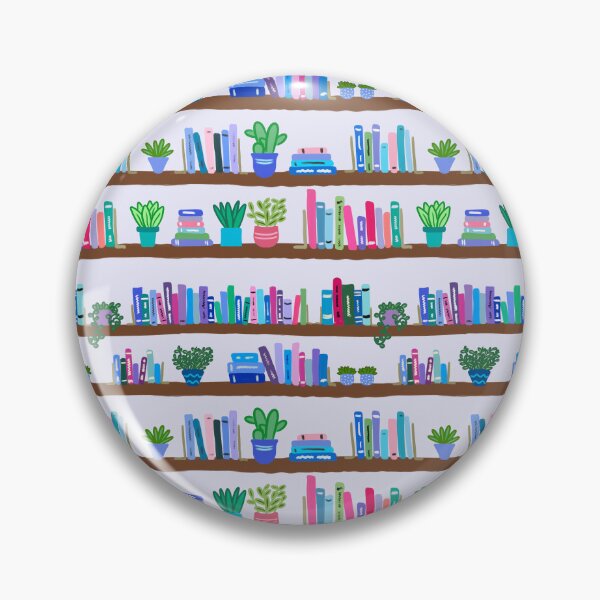 Item preview, Bookish Pattern Bookshelves and Plants - Gift for Book Lover designed and sold by alisnwonderland.