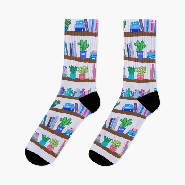 Artikelvorschau, Büchermuster Bücherregale und Pflanzen - Geschenk für Buchliebhaber entworfen und verkauft von alisnwonderland.