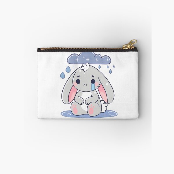 Item preview, Depressed/Anxious Bunny Under Rain Cloud designed and sold by EnchantedGremlinLoot.