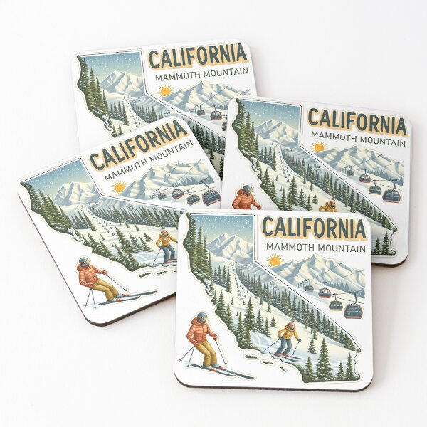 Item preview, Mammoth Mountain Ski, California Map Mammoth Mountain Ski designed and sold by HaydenMillepied.
