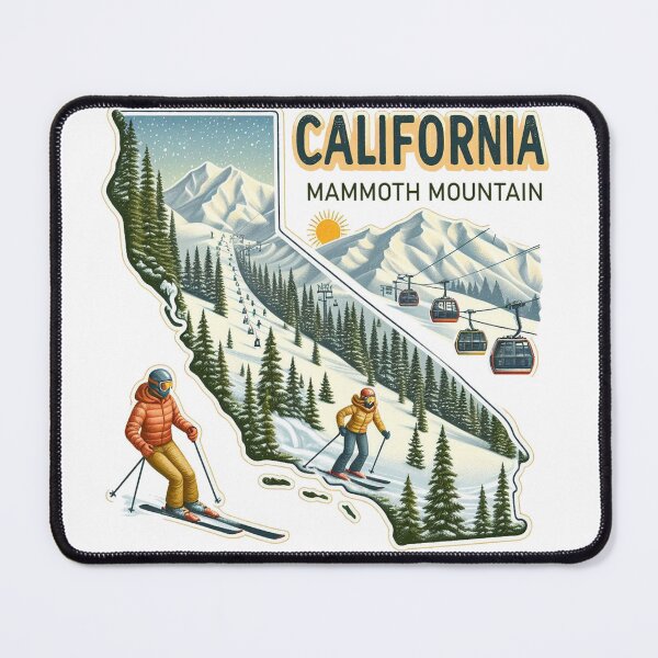 Item preview, Mammoth Mountain Ski, California Map Mammoth Mountain Ski designed and sold by HaydenMillepied.