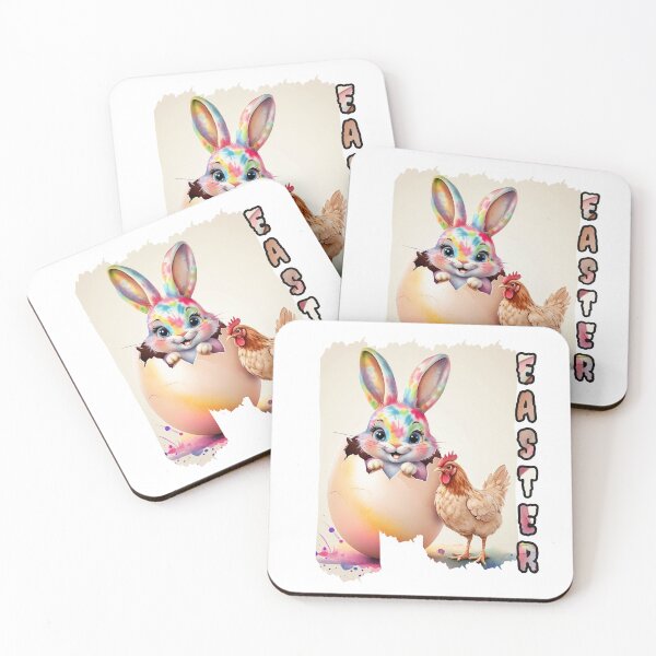 Item preview, Whimsical Watercolor Easter Bunny & Hen Cracked Egg T-Shirt designed and sold by VibeVault12.