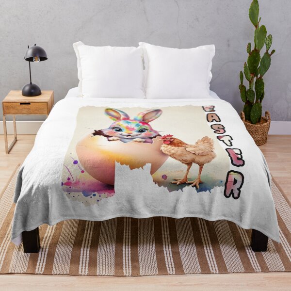 Item preview, Whimsical Watercolor Easter Bunny & Hen Cracked Egg T-Shirt designed and sold by VibeVault12.