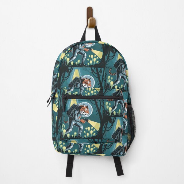 Item preview, Retro Sci-Fi Tiger Astronaut Jungle Expedition designed and sold by Into The Rabbit Hole.