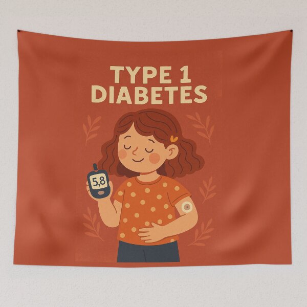 Item preview, Type 1 Diabetes Awareness Girl with Glucose Meter designed and sold by Lacritsa .