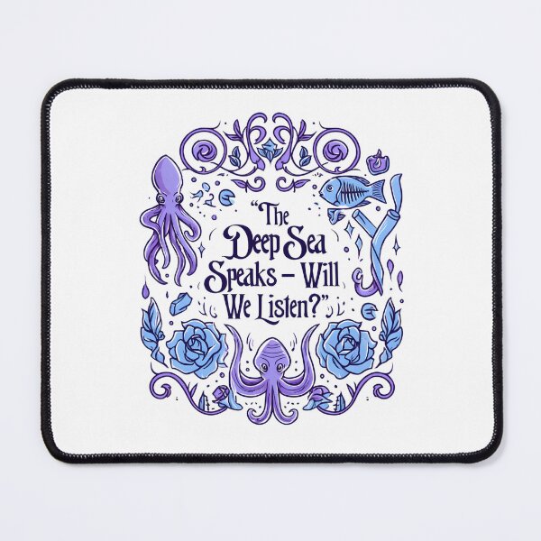 Item preview, The Deep Sea Speaks – Will We Listen? Majestic Squid & Ocean Life Nature Advocacy T-Shirt Design designed and sold by AnnDesignStudio.