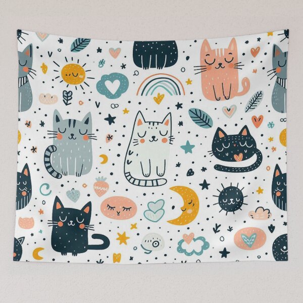 Item preview, Purrfectly Adorable Cat Patterns designed and sold by Vanich-Panich.