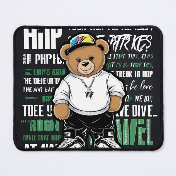 Item preview, Hip Hop Bear Streetwear Style – Urban Rap Fashion Teddy Art designed and sold by LuxurySarahh.