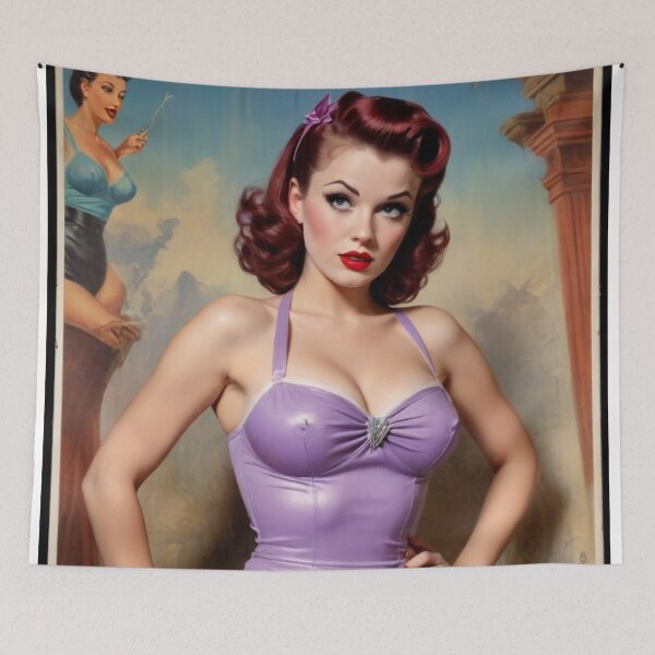 Item preview, Sexy 1940s Red Head Pin Up designed and sold by MissSaylor.