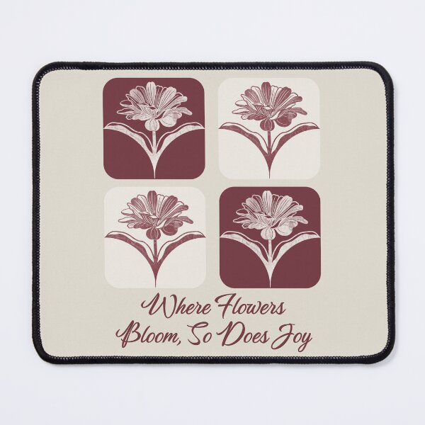 Item preview, Where Flowers Bloom, So Does Joy - Floral Block Print - Borscht & Ibis White designed and sold by chrisdembinski.