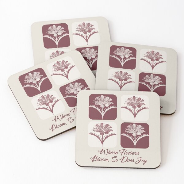 Item preview, Where Flowers Bloom, So Does Joy - Floral Block Print - Borscht & Ibis White designed and sold by chrisdembinski.