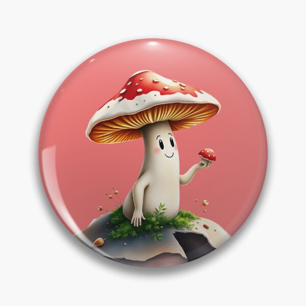 Item preview, mushroom standing peacefully designed and sold by MindfluxStudio.