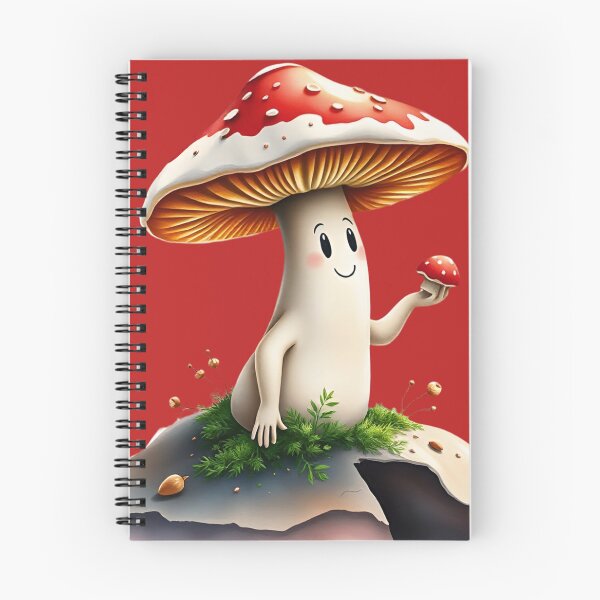 Item preview, mushroom standing peacefully designed and sold by MindfluxStudio.