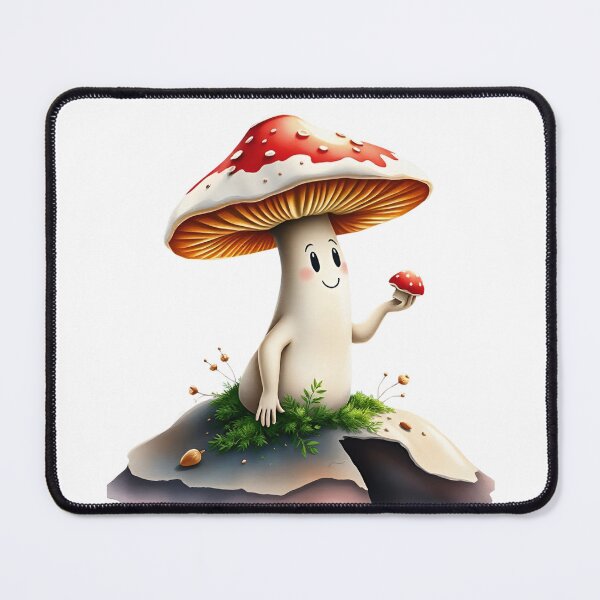Item preview, mushroom standing peacefully designed and sold by MindfluxStudio.