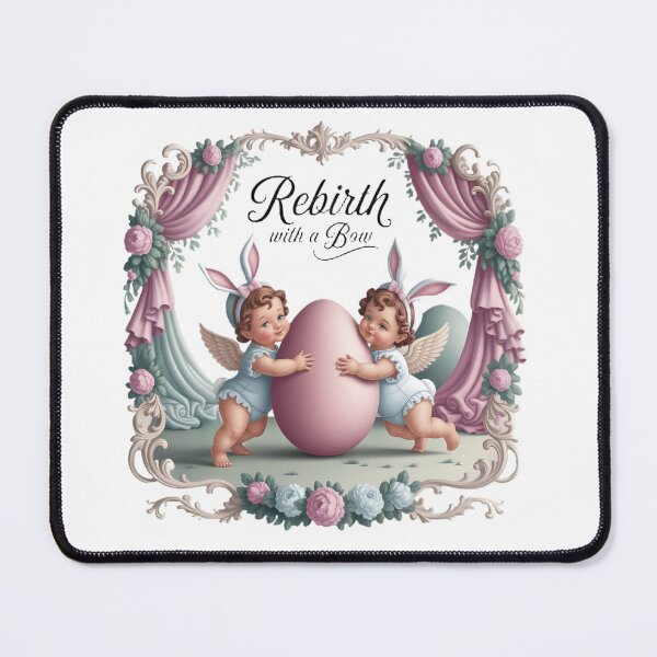 Item preview, Rebirth with a Bow Easter T-Shirt: Whimsical Bunny-Eared Cherubs & Floral Spring Design for Renewal Celebration designed and sold by AnnDesignStudio.