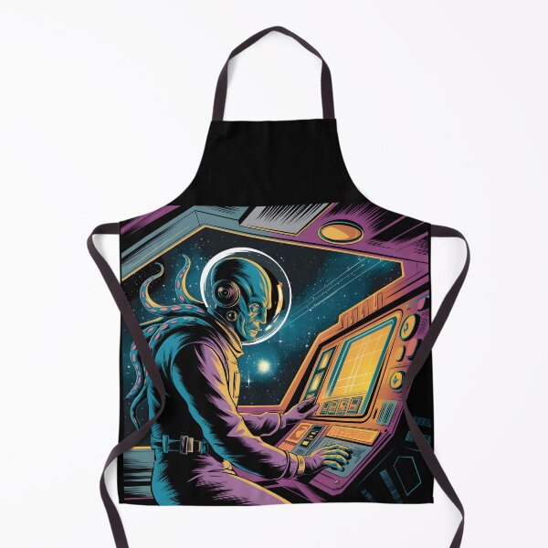 Item preview, Vintage Alien Astronaut Piloting Spacecraft Console designed and sold by Into The Rabbit Hole.