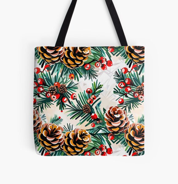 Item preview, Festive Pine Cones & Berries Holiday Pattern designed and sold by Canvas-Whispers.