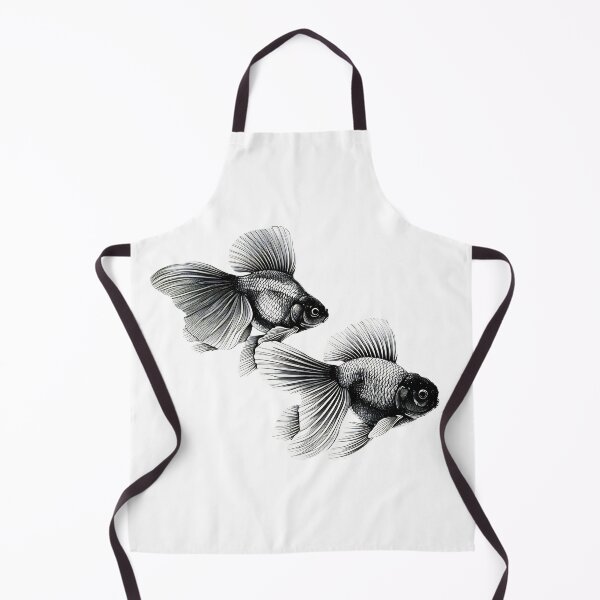 Item preview, Black and White Goldfish Gyotaku Stylization. designed and sold by Anthony Seeker.