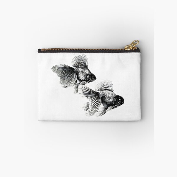 Item preview, Black and White Goldfish Gyotaku Stylization. designed and sold by Anthony Seeker.
