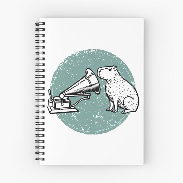 Item preview, Vintage Phonograph & Capybara Parody: Genius RetroTech Humor for Music Collectors designed and sold by H Jonas.