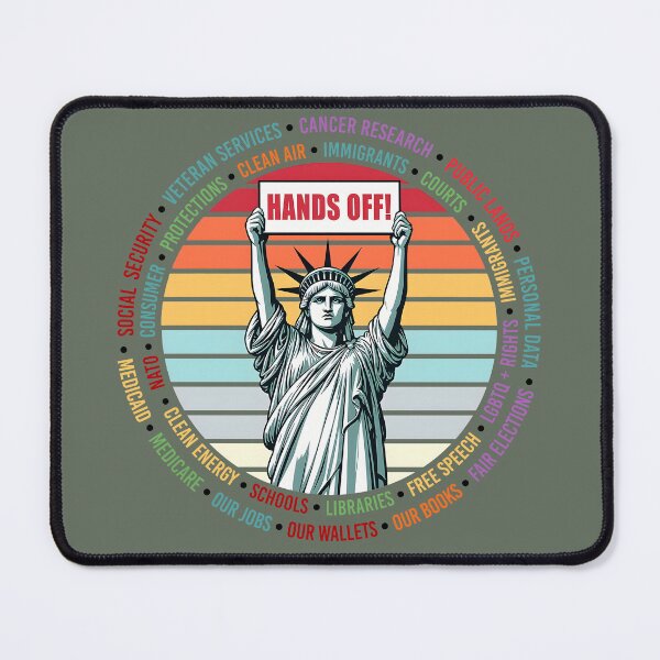 Item preview, Hands Off Protest Shirt, Political Activism Tee, Environmental Rights, Save Public Lands, Medicare, Social Security, Free Speech designed and sold by GenioFin.