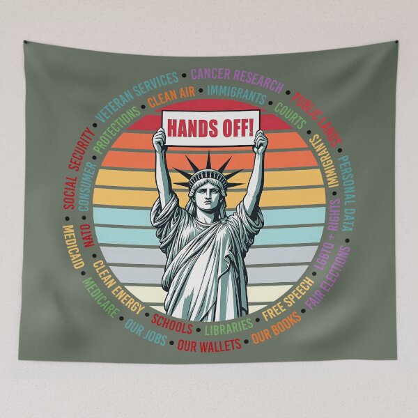 Item preview, Hands Off Protest Shirt, Political Activism Tee, Environmental Rights, Save Public Lands, Medicare, Social Security, Free Speech designed and sold by GenioFin.