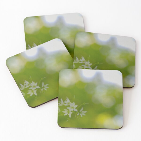 Item preview, white flowers on a green background designed and sold by Slalon85.