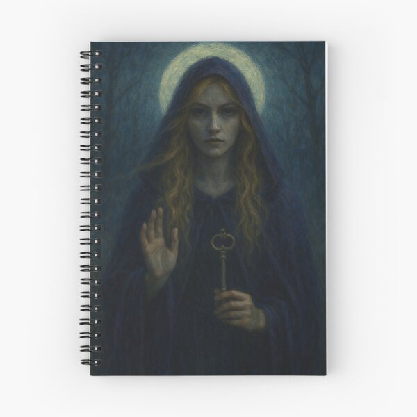 Item preview, Mystical Woman with Key and Halo in the Forest designed and sold by Lacritsa .